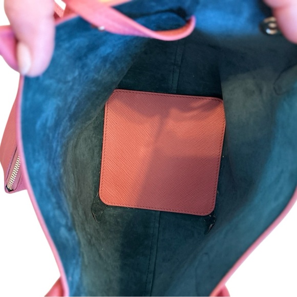 Smythson Pink Red Mini Crossbody Leather‎ Tote - Picture 9 of 11